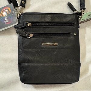 NWT Stone & Co. Black Leather Crossbody Bag 3 in 1 Purse